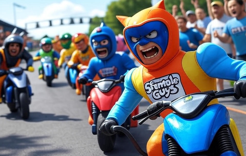 Fun race in Stumble Guys MOD APK game