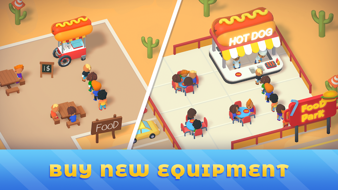 Idle Food Park Tycoon mod apk screenshot 2