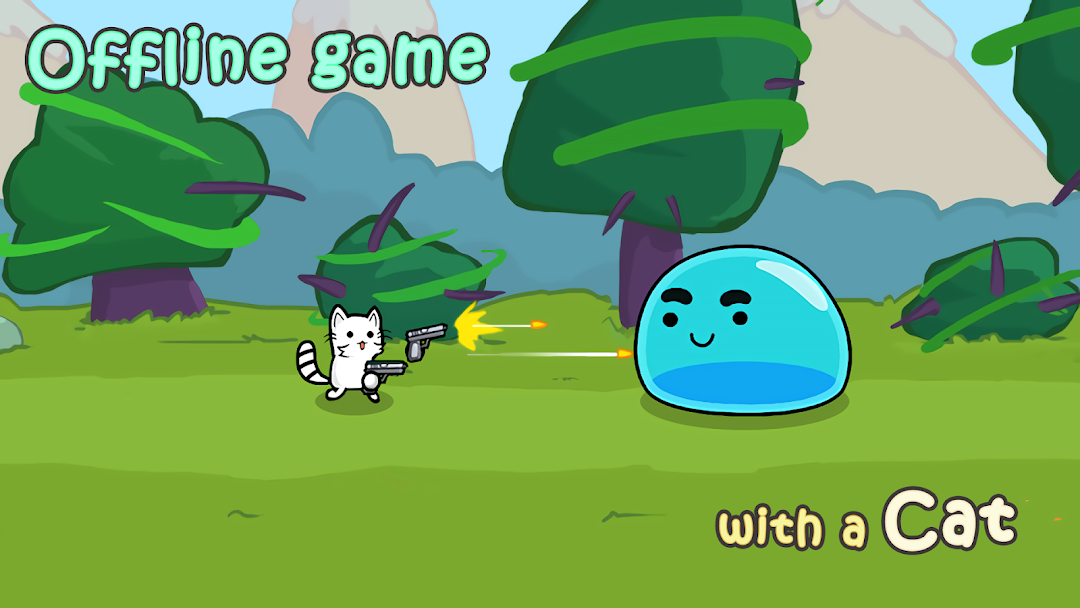 Cat shoot war: offline games mod apk screenshot 2