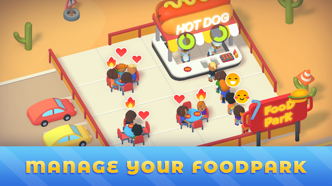 Idle Food Park Tycoon mod apk screenshot 1