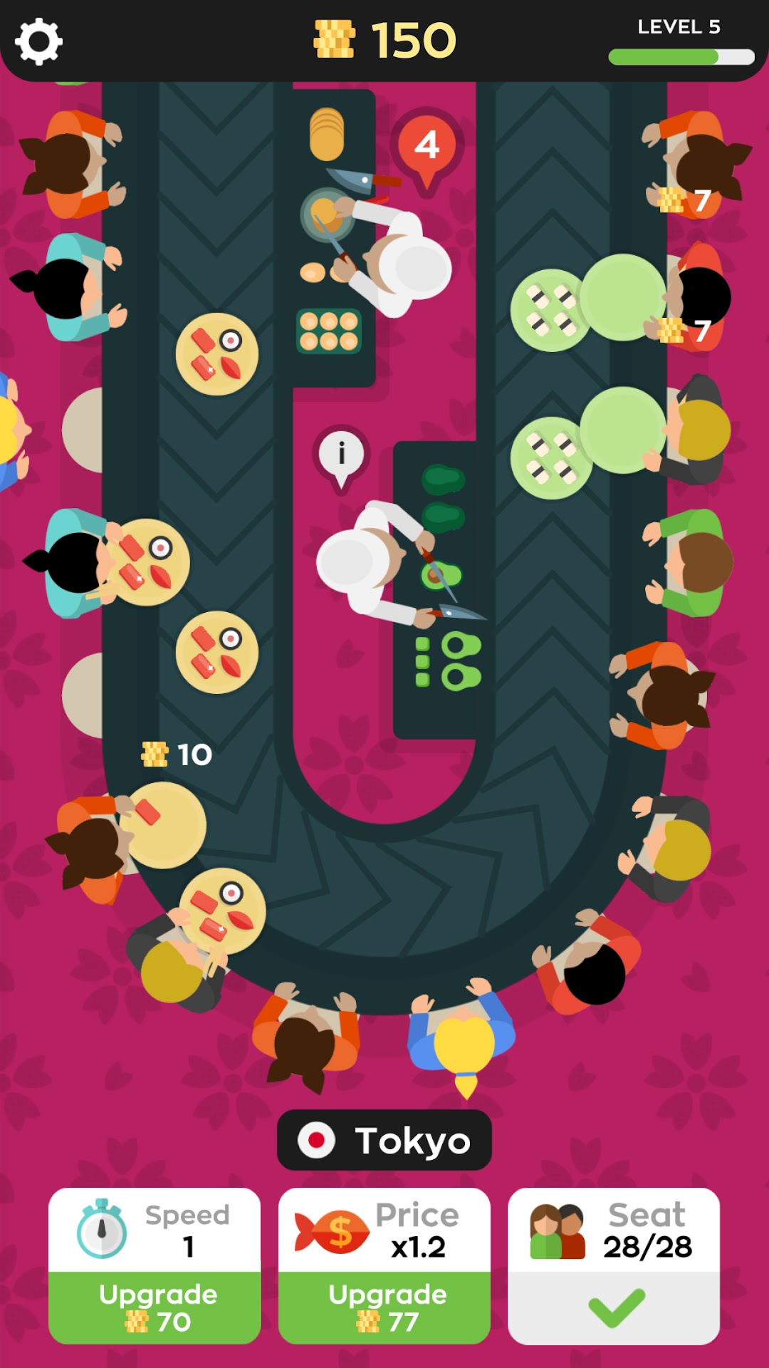 Sushi Bar Idle mod apk screenshot 4