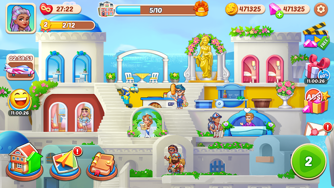 Hotel Fever Tycoon mod apk screenshot 2