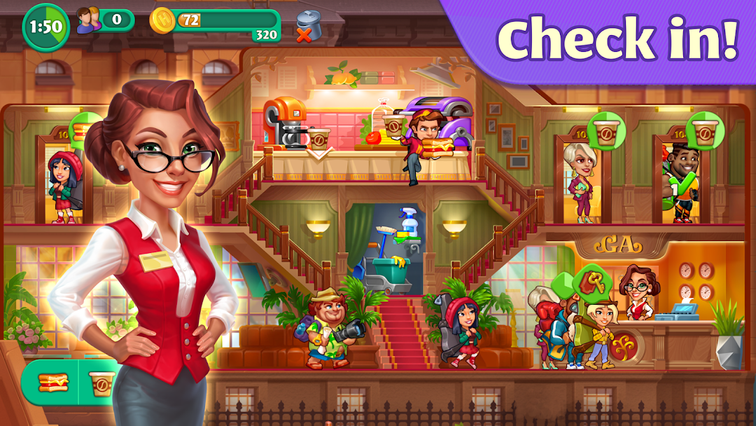 Grand Hotel Mania: Hotel games mod apk screenshot 2