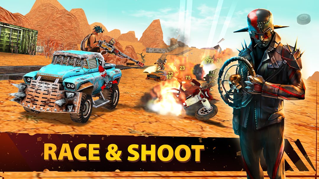 Dead Paradise Car Race Shooter mod apk screenshot 4