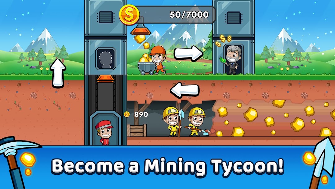 Idle Miner Tycoon: Gold Games mod apk screenshot 1