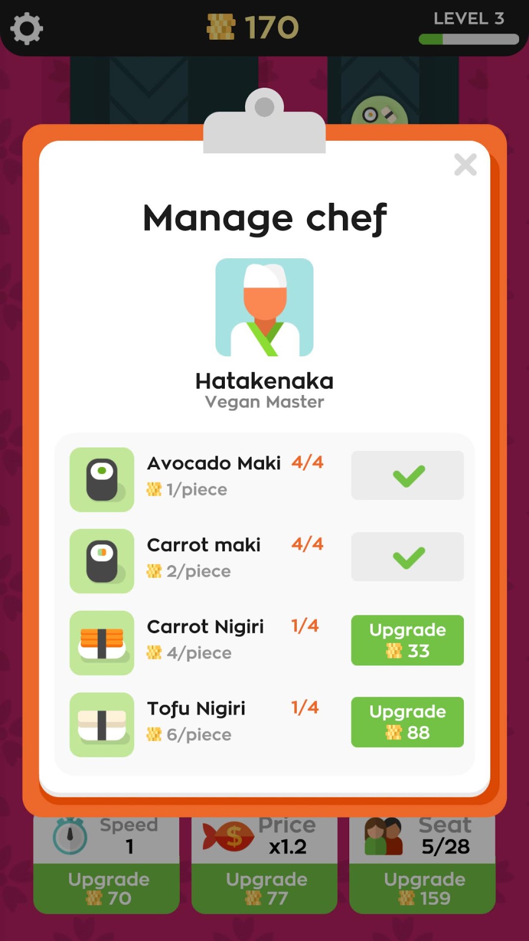 Sushi Bar Idle mod apk screenshot 3
