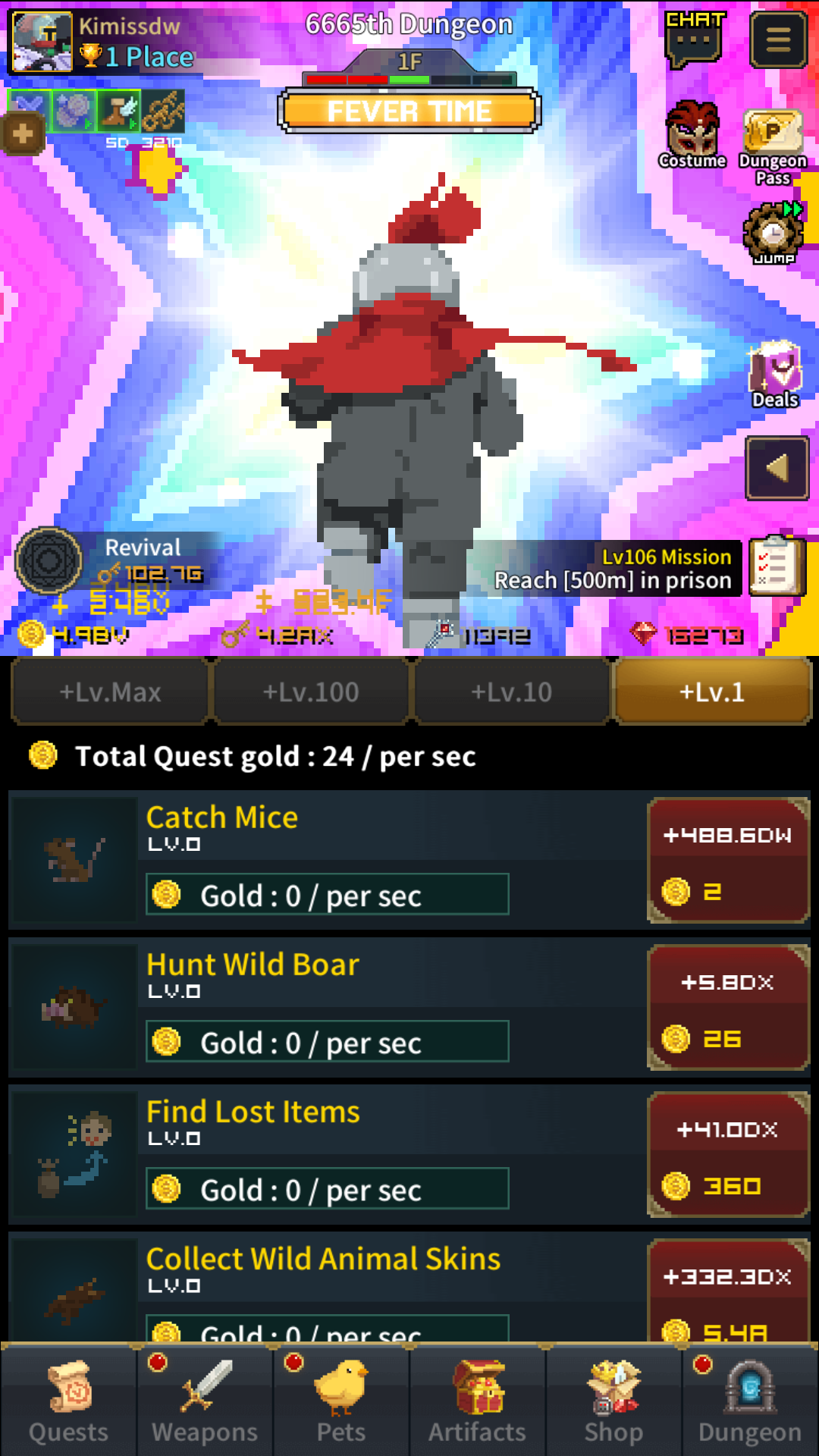 Retro Hero Mr Kim : Idle RPG mod apk screenshot 5