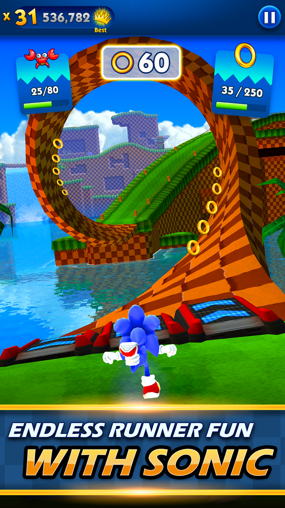 Sonic Dash Run mod apk screenshot 1