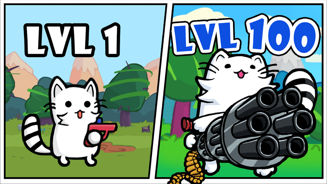 Cat shoot war: offline games mod apk screenshot 1