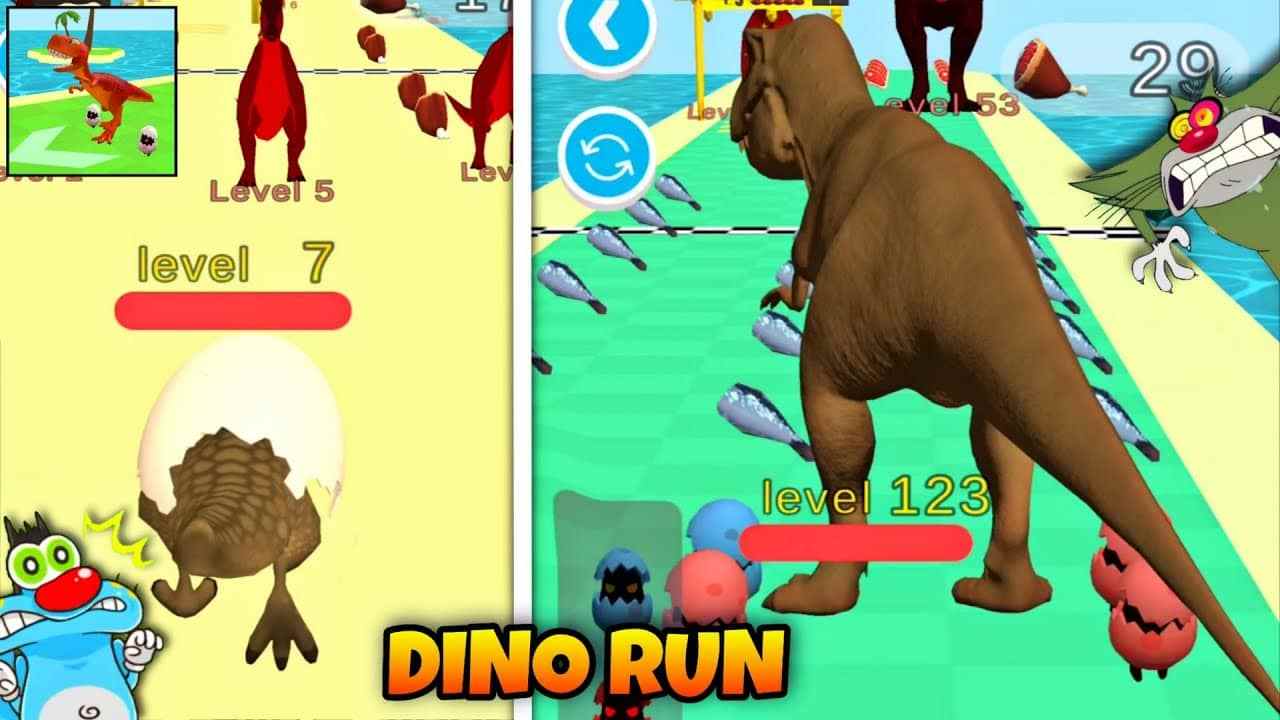 Dino Run Idle 0.2.6 APK MOD [Menu LMH, Huge Amount Of Money gems, free shopping]