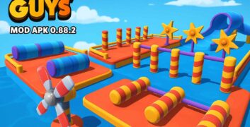 Stumble Guys MOD APK 0.89.5 [Menu LMH, Full Tiền, Vô Hạn Đá Qúy, Level 9999, Mở khóa Skin, VIP, Nhảy Cao] image