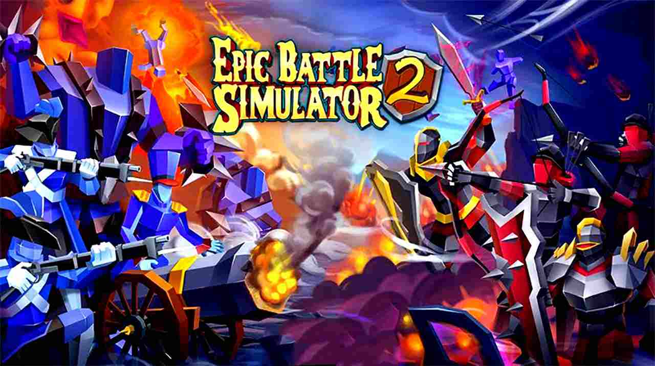 Epic Battle Simulator 2 1.6.80 APK MOD [Menu LMH, Huge Amount Of Money troops gems diamonds, unlock all character]