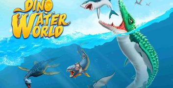 Jurassic Dino Water World MOD APK 15.02 [Menu LMH, Vô Hạn Tiền, kim cương, đá quý] image