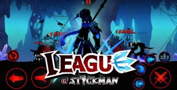 League of Stickman Hack 6.1.6 APK MOD [Menu LMH, Huge Amount Of gems money, no cooldown, unlock all characters, max level] image