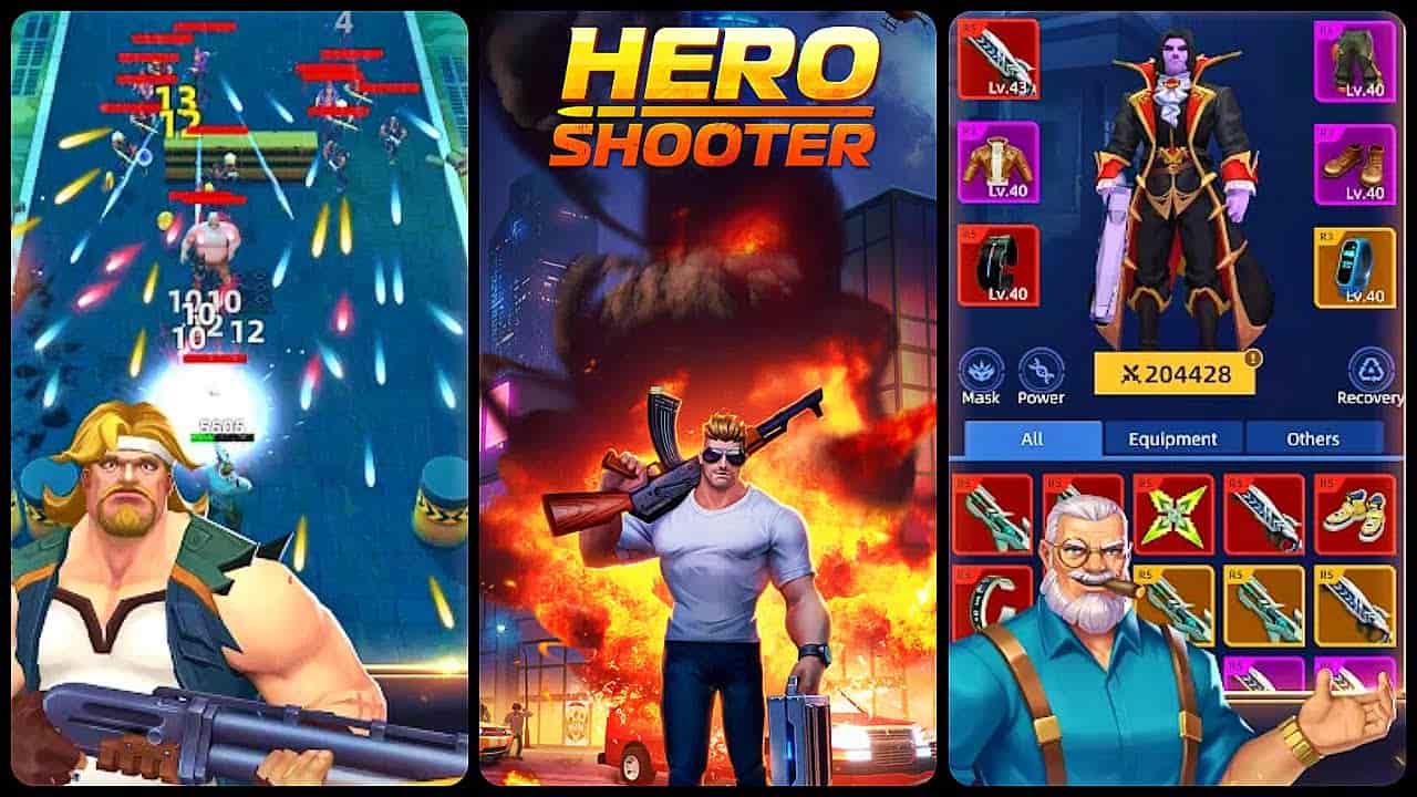 Hero Shooter 1.3.1 APK MOD [Menu LMH, Bất tử, Lượng Tiền Rất Lớn, Năng lượng]