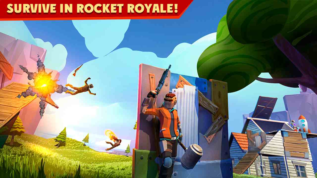Rocket Royale 2.3.7 APK MOD [Menu LMH, Huge Amount Of Money, gems, everything, health, aimbot]