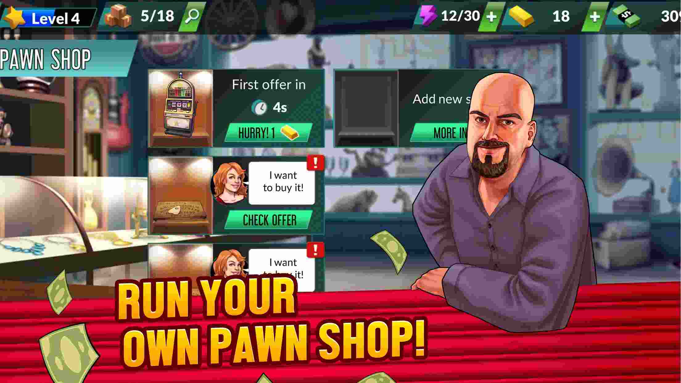 Bid Wars 2: Pawn Shop 2.0.8 APK MOD [Menu LMH, Huge Amount Of Money gold  energy, free shopping]