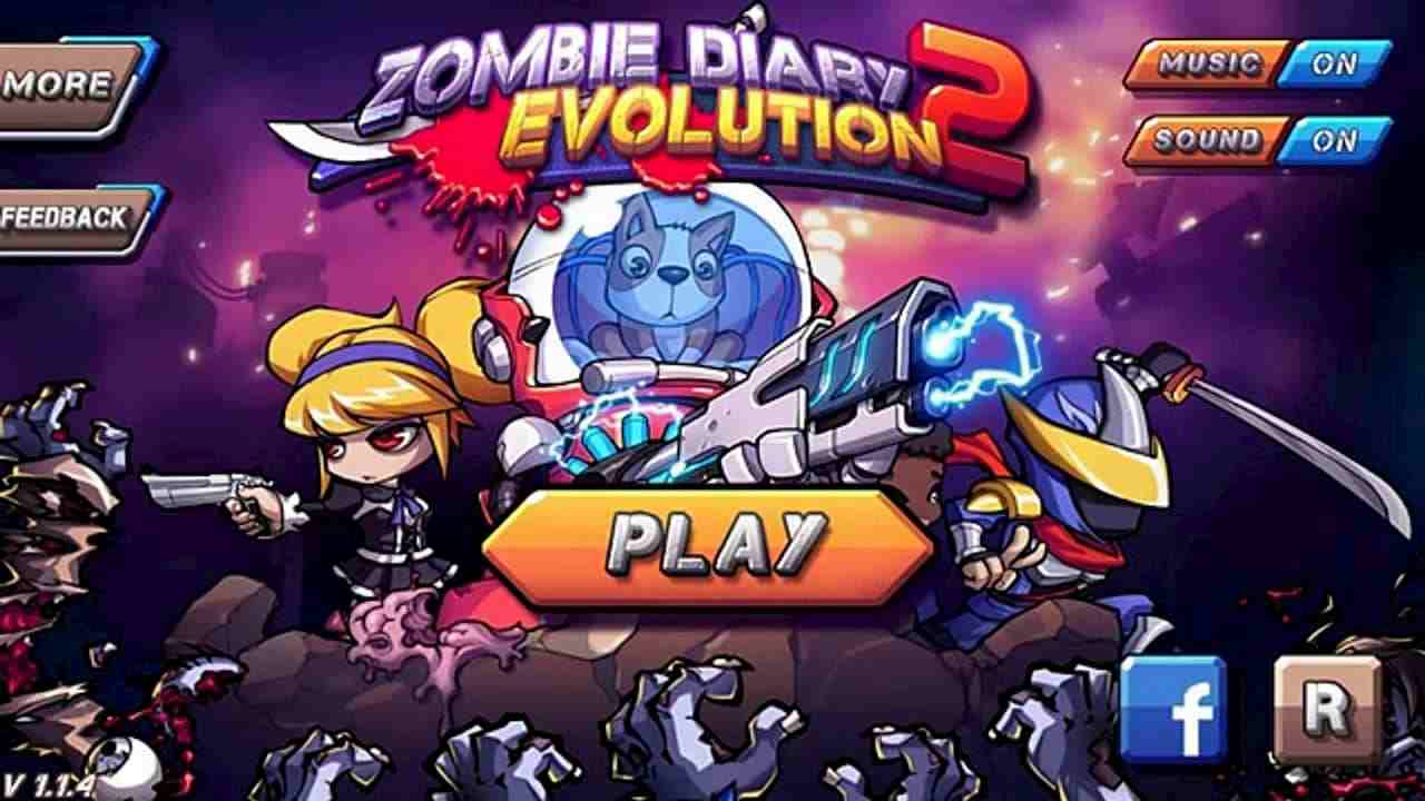 Zombie Diary 2 Evolution 1.2.5 APK MOD [Menu LMH, Full kim cương, Full tất cả, Lượng Lớn tiền]