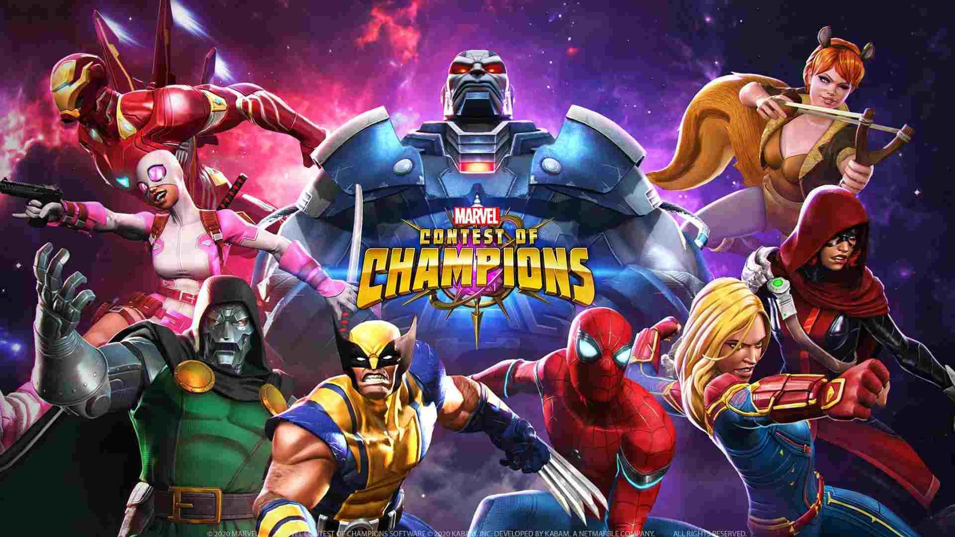Marvel Contest of Champions 44.1.0 APK MOD Menu LMH, Huge Amount Of Money, crystals, all characters unlocked, dmg