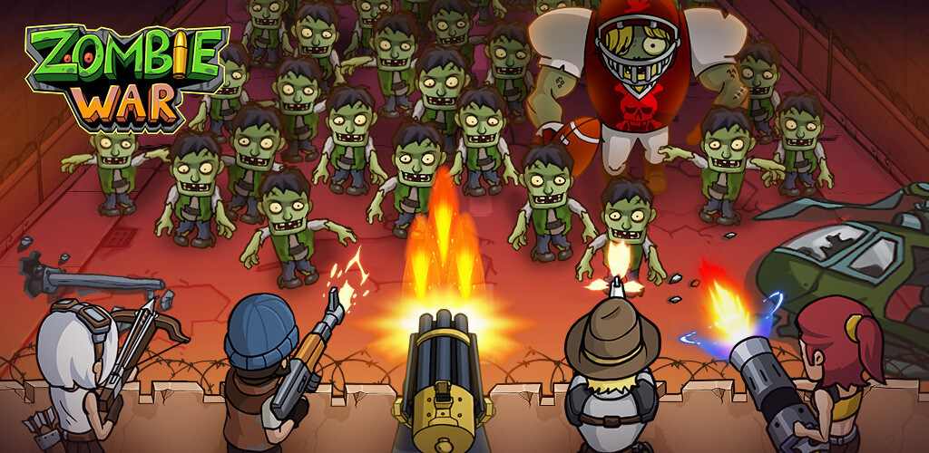 Zombie War Idle Defense Game 245 APK MOD [Menu LMH, Lượng Tiền Rất Lớn, đá quý, vũ khí, VipToken, sức chịu đựng]