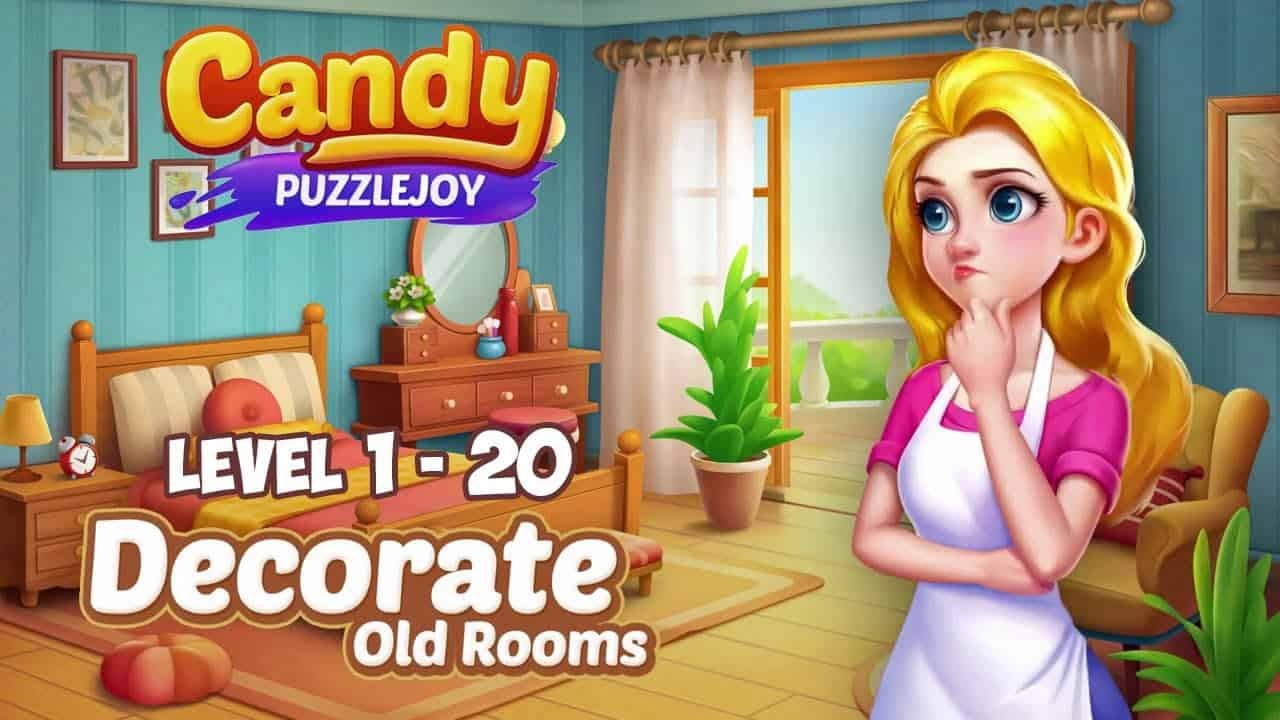 Candy Puzzlejoy 1.63.0 APK MOD [Lượng Tiền Rất Lớn, Mua Sắm Miễn Phí]