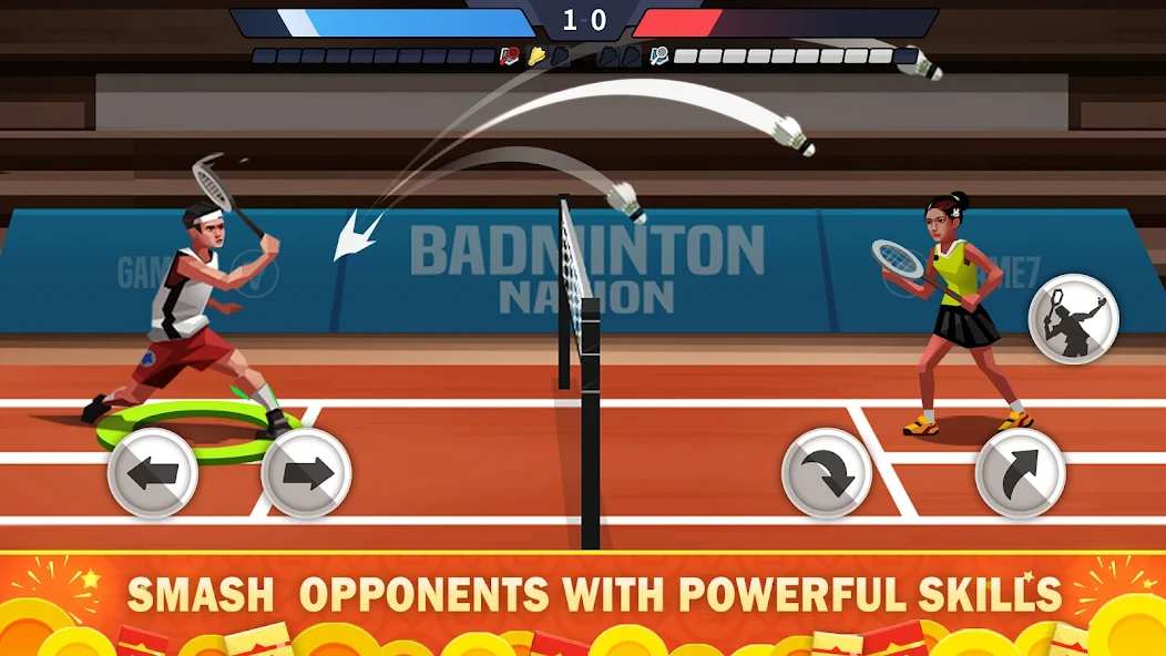 Cách chơi Badminton League 2 người