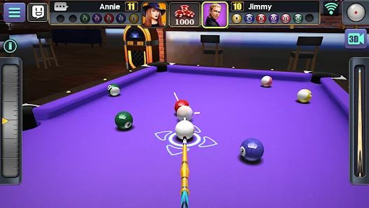 Cách kiếm xu free trong 3D Pool Ball