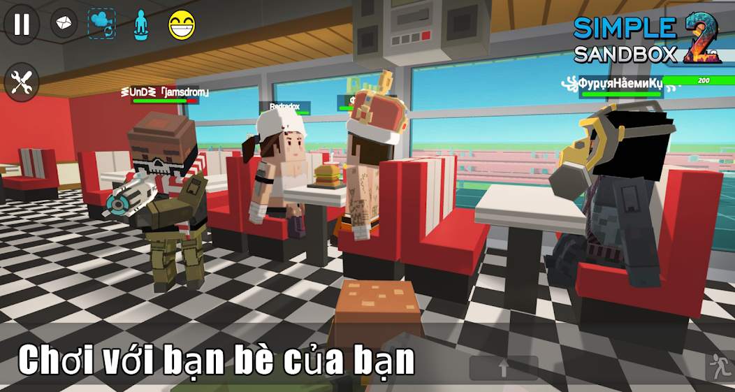 Cách tạo phòng và chơi Simple Sandbox 2 cùng bạn bè