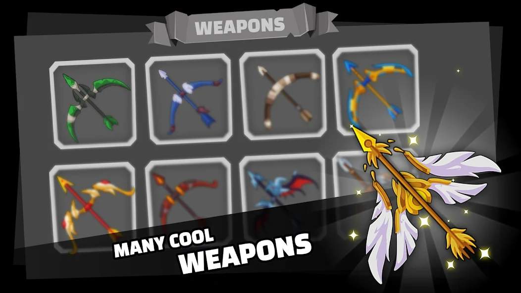 Cung mạnh nhất Stickfight Archer nên mở khóa