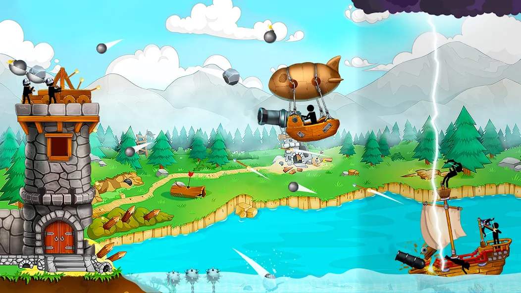 mẹo qua màn 30 trong The Catapult- Stickman Pirates